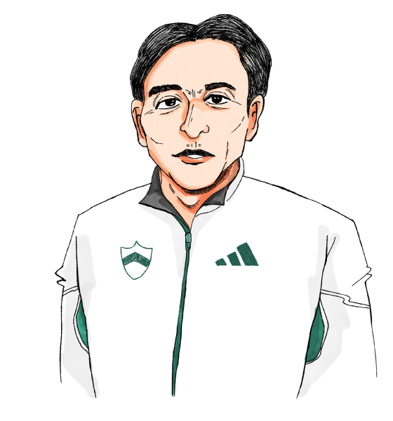 青山学院大学原晋監督のイラスト