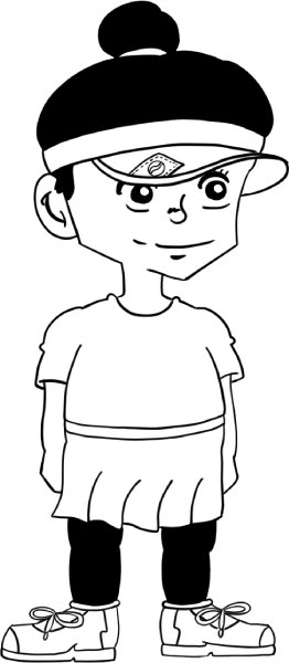 テニスの女の子のイラスト