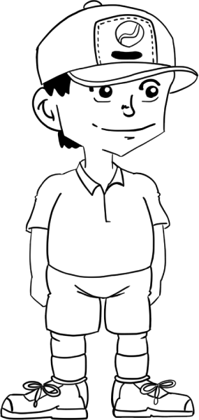 テニスの男の子のイラスト