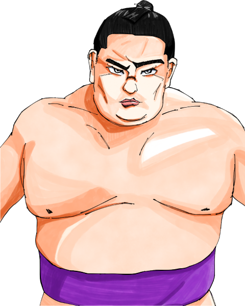 尊富士関のイラスト