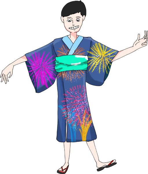 浴衣の女の子のイラスト