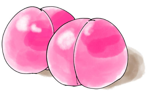 桃のイラスト