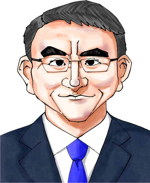 河野太郎さんのイラスト