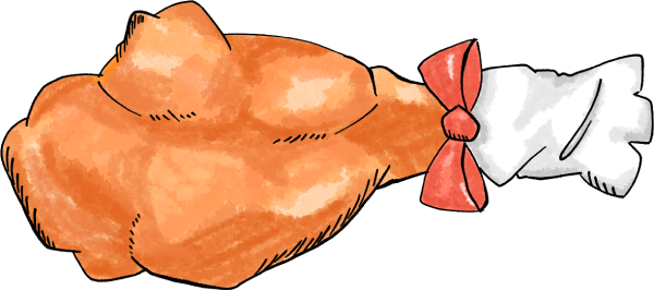 クリスマスチキンのイラスト