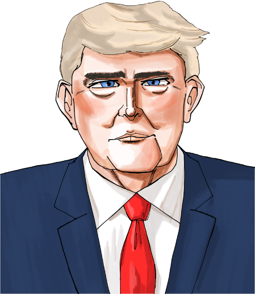 ドナルド・トランプ大統領のイラスト