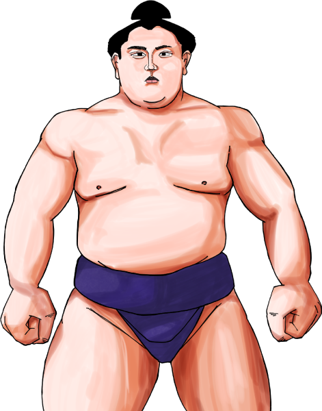 若隆景関のイラスト