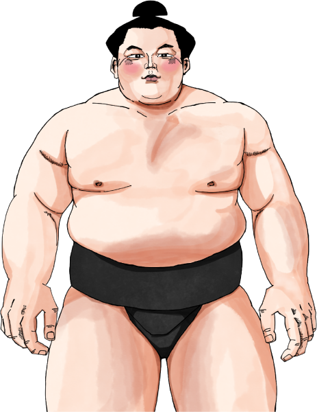 伯桜鵬関のイラスト