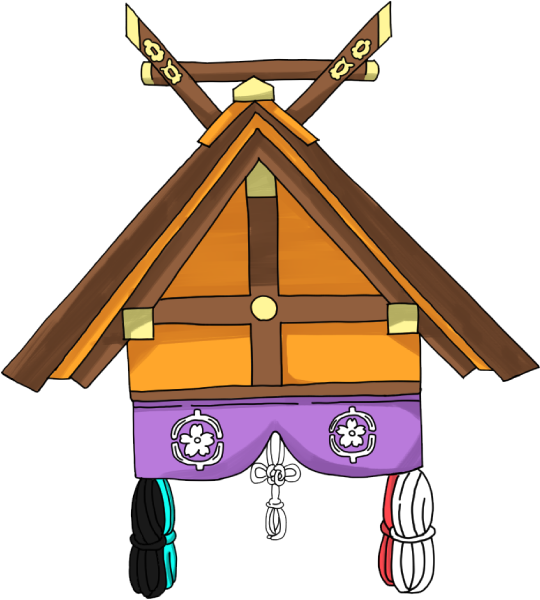 大相撲の吊り屋根のイラスト