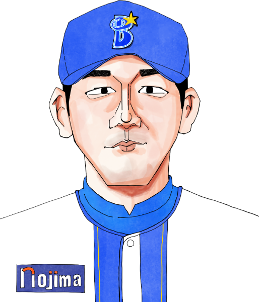 横浜DeNAベイスターズ三浦大輔監督のイラスト