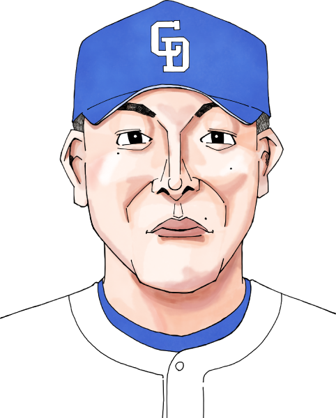 中日ドラゴンズ井上一樹監督のイラスト