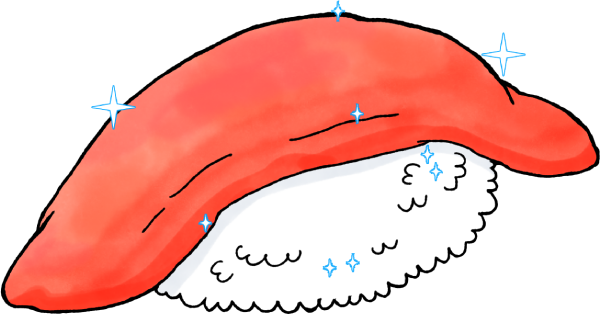 マグロ寿司のイラスト