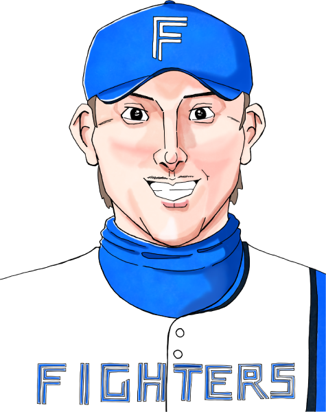 北海道日本ハムファイターズ新庄剛志監督のイラスト