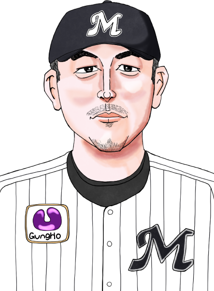 千葉ロッテマリーンズ吉井理人監督のイラスト