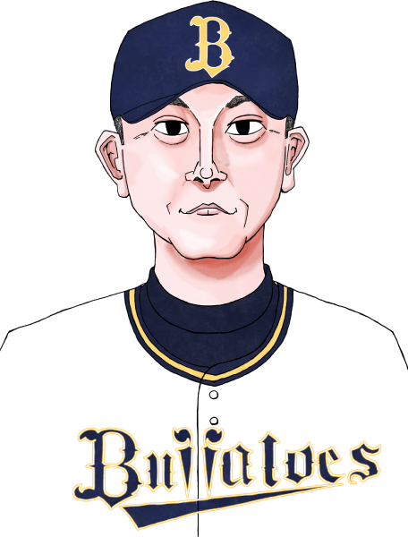 オリックス・バッファローズ岸田護監督のイラスト