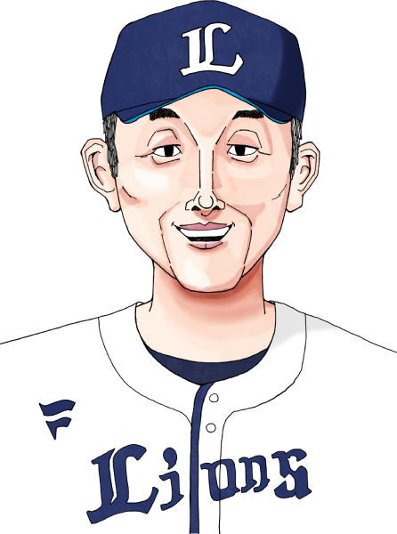 埼玉西武ライオンズ西口文也監督のイラスト