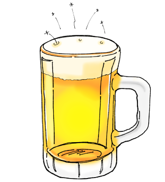 生ビールのイラスト