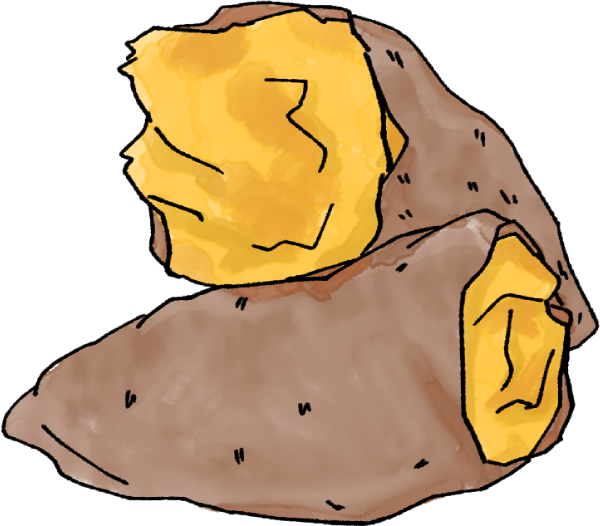 焼き芋のイラスト
