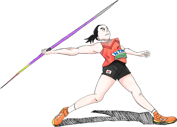 北口榛花さんのイラスト