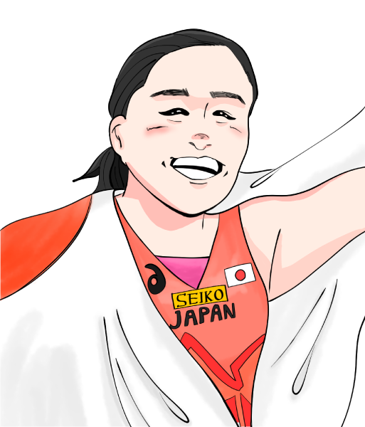 北口榛花さんのイラスト