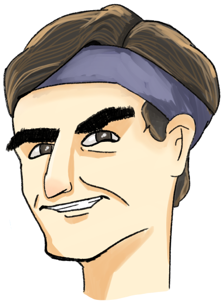 ロジャー・フェデラー選手のイラスト